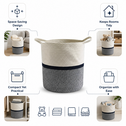 Cotton Rope Laundry Basket