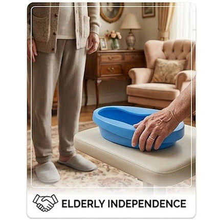 Heavy Duty PP Bedpan Adults Elderly Disabled Firm Thick Stable Bed Urinal 36.5cm