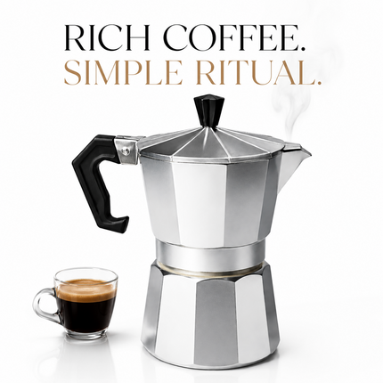 Moka Pot Stovetop Aluminium Kitchen Italian Espresso Ground Coffee Latte Maker