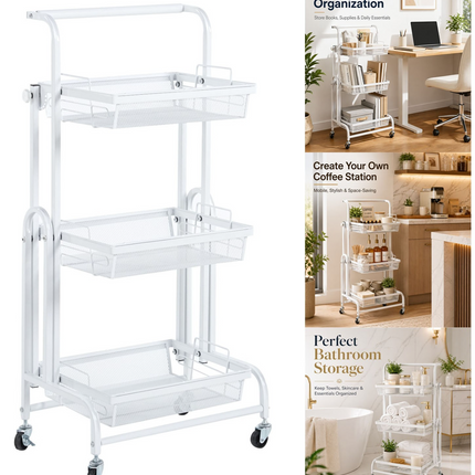 3-Tier Rolling Utility Cart