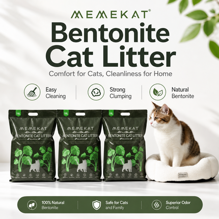 Bentonite Cat Litter Fast Clumping 30L Unscented Dust Free Odour Control Hygiene