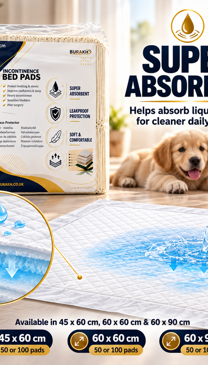 Puppy Training Pads 50/100 Pack Super Absorbent Leakproof Dog Toilet Pee Mats (60x60cm)