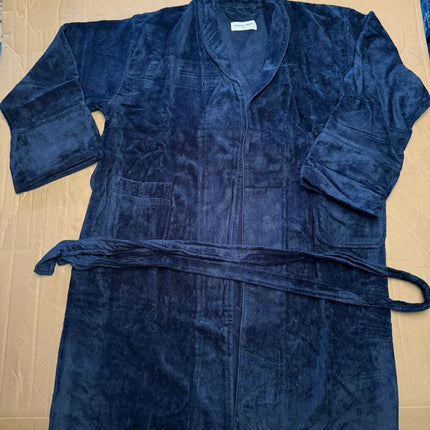 Unisex Cotton Terry Bathrobe Soft Towel Gown Dressing Robe Men Women