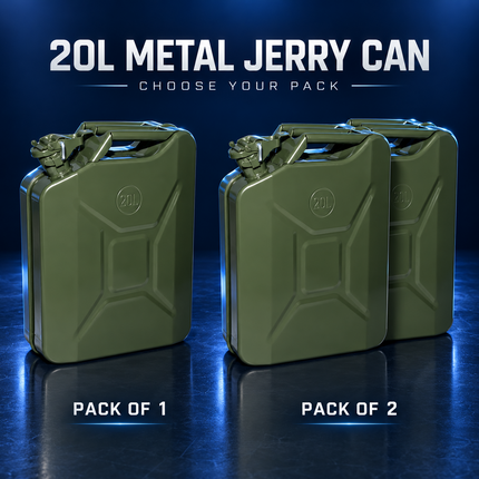 Metal Jerry Can 5L 10L 20L & Spout Heavy Duty Petrol Diesel Storage Container