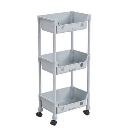 3-Tier Rolling Storage Trolley with Wheels