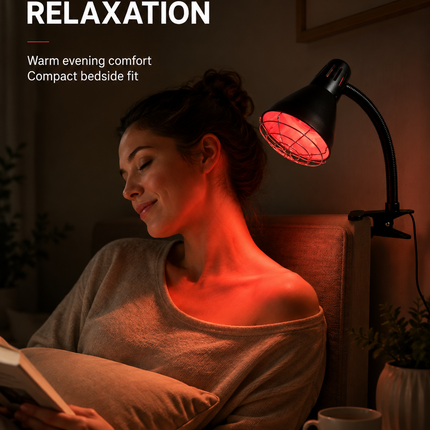 Infrared Heat Lamp 150W Red Light Therapy Clip On Adjustable Muscle Relaxation
