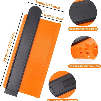 Contour Gauge with Lock 10" Shape Duplicator Profile Gauge Tool &Tiling Laminate