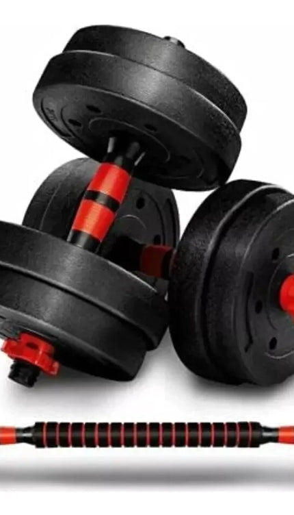 40KG Adjustable Dumbbell & Barbell Weight Set Home Gym