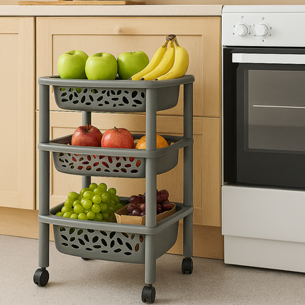 3/4 Tier Grocery Storage Trolley