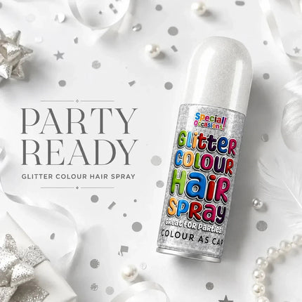 Temporary Hair Colour Spray 200ml Washable Glitter & Classic Dress Party Colours