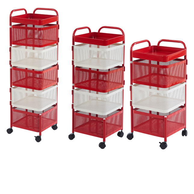 Rotating Storage Rack Square Trolley Kitchen Bathroom Organizer Vegetable Shelf