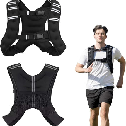 Adjustable 10KG Weighted Vest Fitness Training Running Jogging Workout Gym