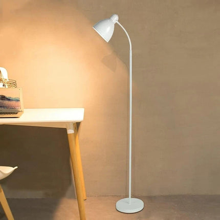 Adjustable Metal Floor Lamp with Standing Neck & Base  Reading Work Home Light