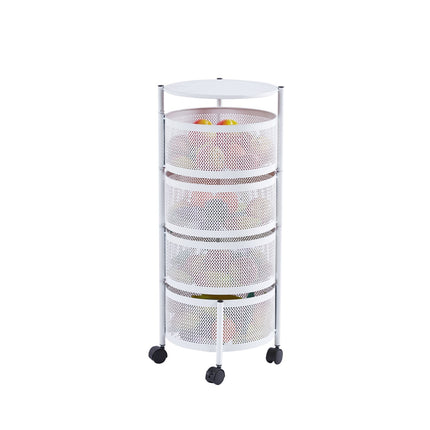 Storage Rack Rotating 5 Tier Kitchen Vegetable Bathroom Organizer Shelf