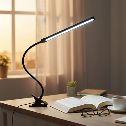 Clip on Desk Led Lamp Reading USB Clamp Home light Adjustable Flexible Neck