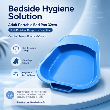 Unisex Bed Pan Elderly Disabled Bedridden Patients Spill Resistant Toilet Urinal