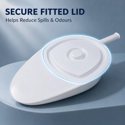 Portable Bed Pan with Lid Women and Men Spill-Resistant Reusable For Elderly