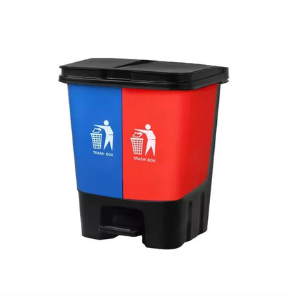 16L 20L 40L Recycling Pedal Bin Double Compartment Kitchen Waste Dustbin