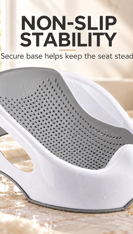 Baby Bath Support Seat Infant Bath Lounger Non Slip Ergonomic Quick Drain