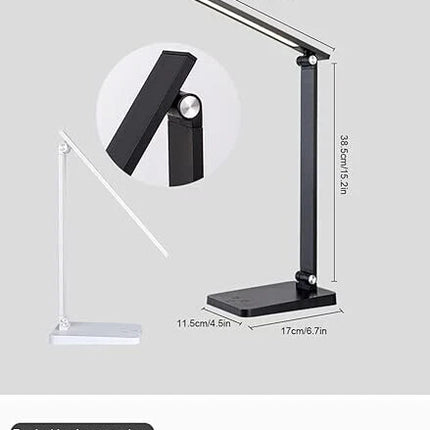 LED Table Lamp Eye-Caring Desk Light USB Rechargeable Touch Control 5 Modes