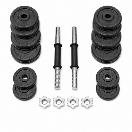 Weight Plates Cast Iron Dumbbell Handles Nuts Set