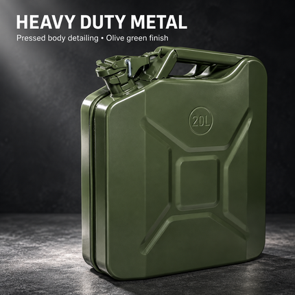 Metal Jerry Can 5L 10L 20L & Spout Heavy Duty Petrol Diesel Storage Container