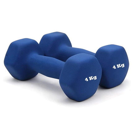 Neoprene Dumbbell Pair – 4kg Blue