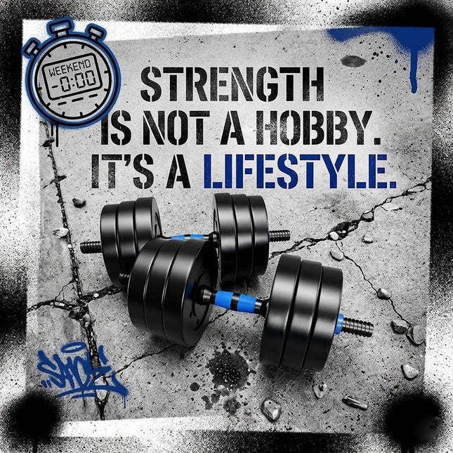 10kg Adjustable Dumbbell & Barbell Set