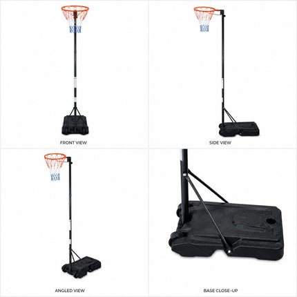 Basketball Hoop Stand 6.5-10FT Adjustable Height Portable Wheeled Base Outdoor