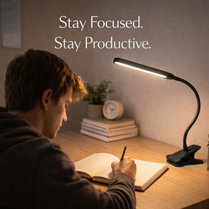 LED Clip Desk Lamp USB Reading Night Light Flexible  Adjustable Study Bed Lamp
