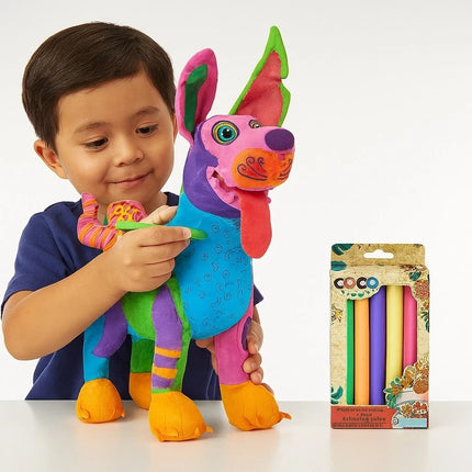 Disney Coco Pixar Dog Dante Colourable - Plush Cuddly Soft Toy Teddy - Colour It