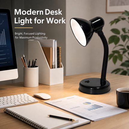 Study Desk Lamp Flexible Neck E27 40W Simple Design for Study Work Room Home
