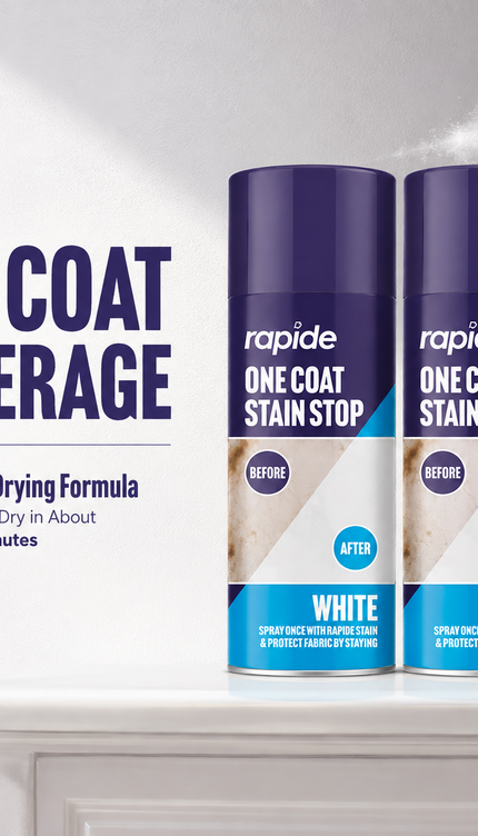 2x Stain Stop Spray Blocker 1-Coat White Aerosol Damp Mould Prevent Paint 400ml
