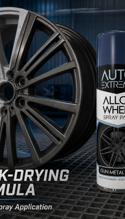 2x AX Gun Metal Grey Alloy Wheel Spray Paint 300ml Smooth Finish Fade Resistant