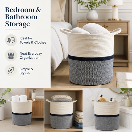 Cotton Rope Laundry Basket