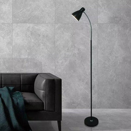 Metal Floor Lamp with Adjustable Neck & Heavy Base, Perfect for Reading & Office