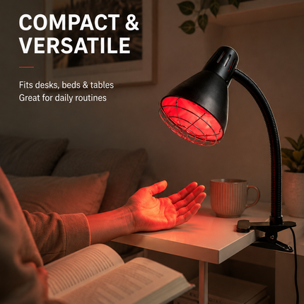 Infrared Heat Lamp 150W Red Light Therapy Clip On Adjustable Muscle Relaxation