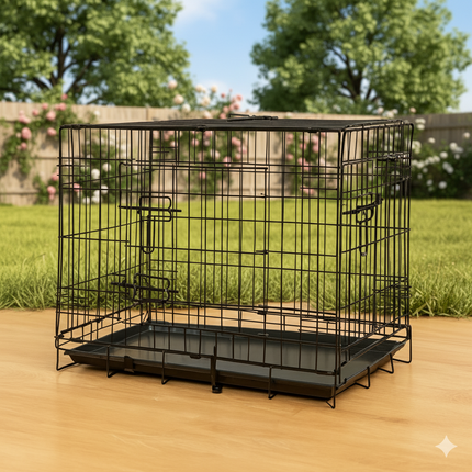 Pet Cage Metal Puppy Training Crate Portable Dog Carrier Suitable for Cats & Dog