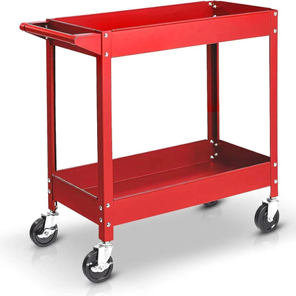 2/3 Tier Heavy Duty Tool Storage Trolley Cart with Wheels Garage Workshop DIY
