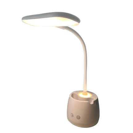 LED Desk Lamp Touch Control USB Charging Table Light with Pen & Phone Holder