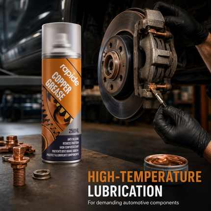 2x Rapide Copper Grease Spray 250ml Protects Lubricates Prevent Seizure Squeaks