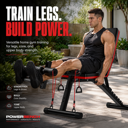 Weight Bench Adjustable Incline Foldable Strength Training Full Body Workout Gym