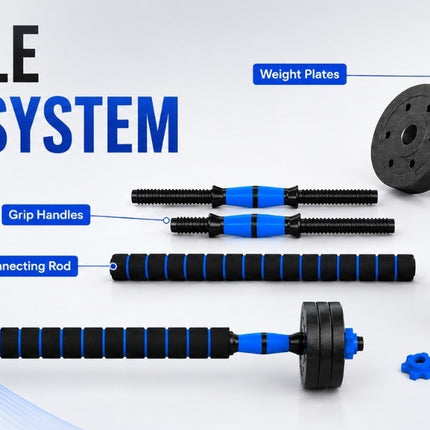 Adjustable Dumbbell & Barbell Set