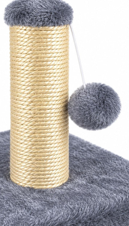 Cat Scratching Post 35cm Sisal Scratcher Kitten Activity Centre Hanging Ball Toy