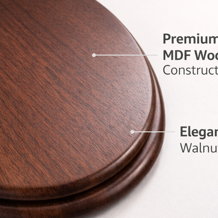 18" Universal Toilet Seat MDF Wooden Bathroom WC Easy Fit + Fittings Novelty