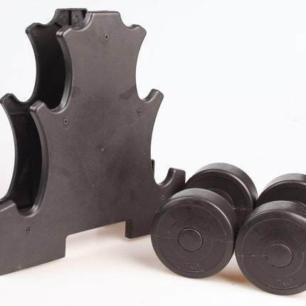 12kg Dumbbell Set with Rack (1-3kg Pairs)