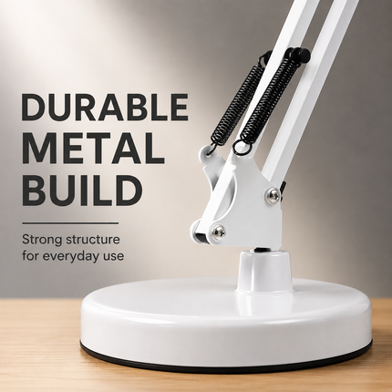 Adjustable Architect Desk Lamp E27 with Base & Clamp Metal Swing Arm Study Light