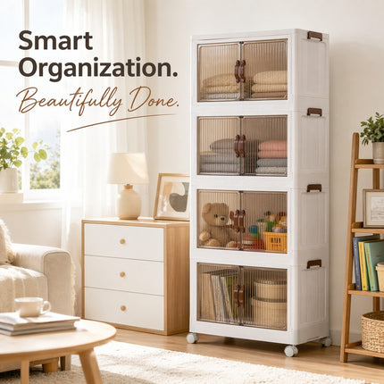 3/4 Drawer Storage Cabinet Plastic Home & Office Multi Purpose Organiser Unit