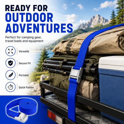 Ratchet Tie Down Strap 5m Heavy Duty Cargo Belt