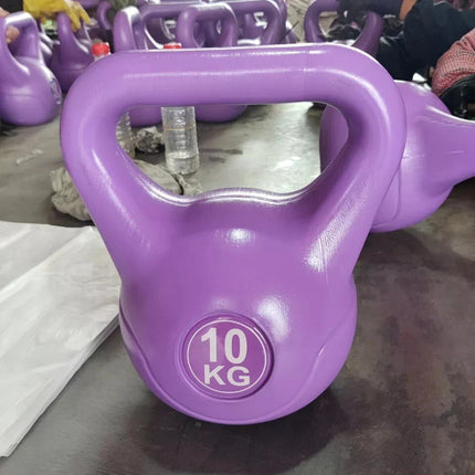 Vinyl Kettlebell Weight Set 4KG–20KG Cast Iron Gym Fitness Training Workout